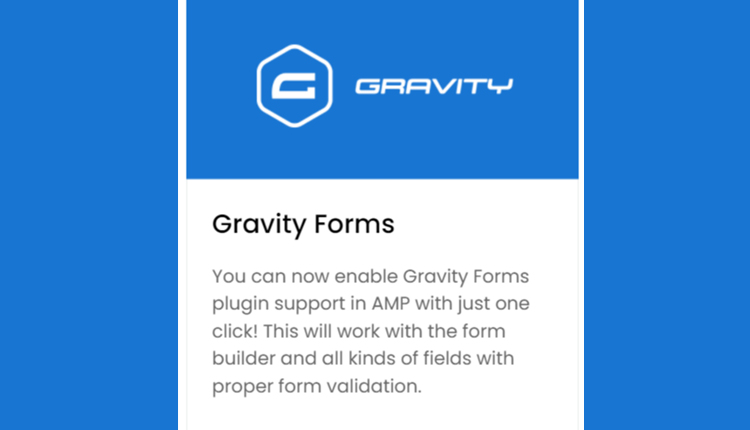 AMP Gravity Forms WordPress Plugin