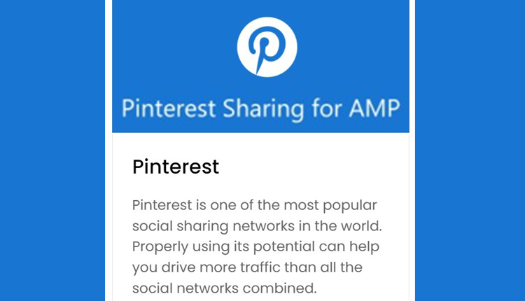 AMPforWP Pinterest for AMP WordPress Plugin
