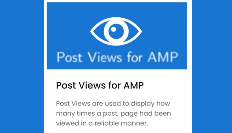 AMPforWP Post Views for AMP WordPress Plugin