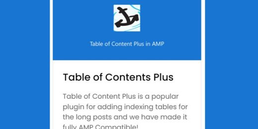 AMPforWP - Table Of Content Plus For AMP WordPress Plugin