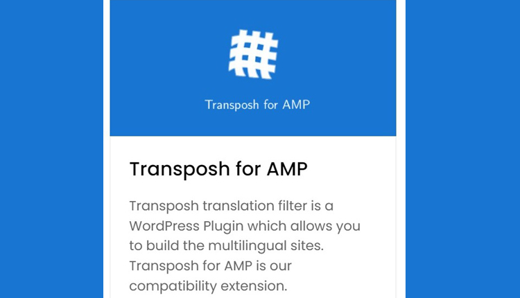 AMPforWP Transposh for AMP WordPress Plugin