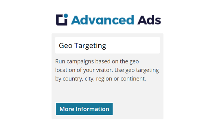 Advanced Ads Geo Targeting WordPress Plugin