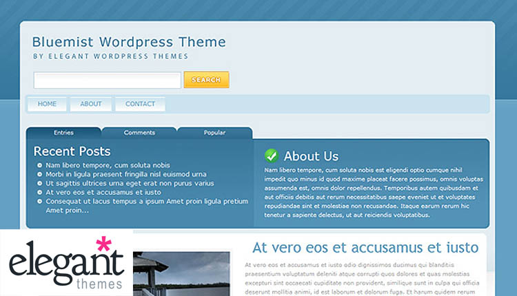Elegant Themes BlueMist Premium WordPress Theme