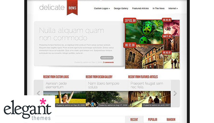 Elegant Themes DelicateNews Premium WordPress Theme