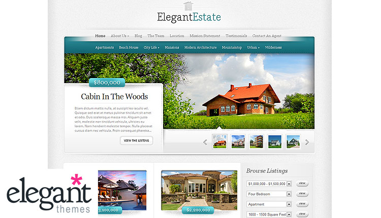 Elegant Themes ElegantEstate Premium WordPress Theme