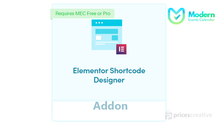 Elementor Shortcode Designer Addon For MEC