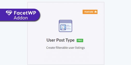 FacetWP - FacetWP User Post Type WordPress Plugin
