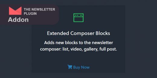 Newsletter - Extended Composer Blocks Addon Wordpress Plugin