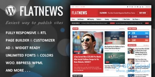 FlatNews – Responsive Magazine WordPress Theme