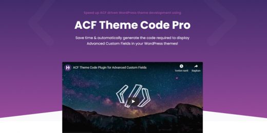 Advanced Custom Fields Theme Code Pro WordPress Plugin