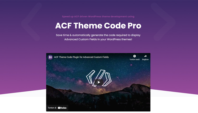 Advanced Custom Fields Theme Code Pro WordPress Plugin