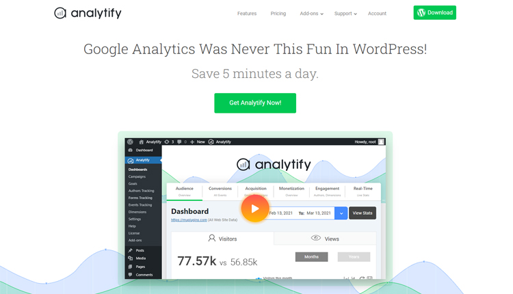 Analytify Pro WordPress Plugin Google Analytics in WP