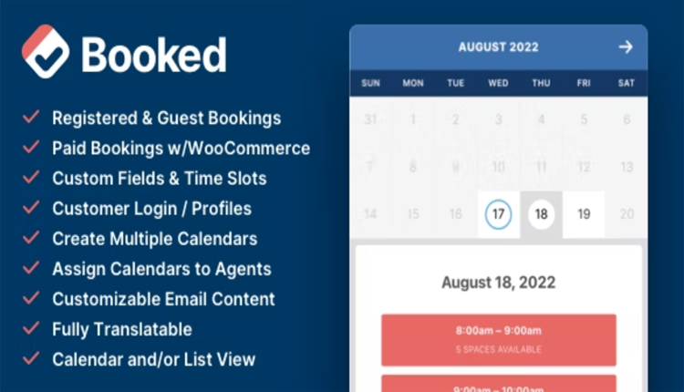 Booked Appointment Booking for WordPress