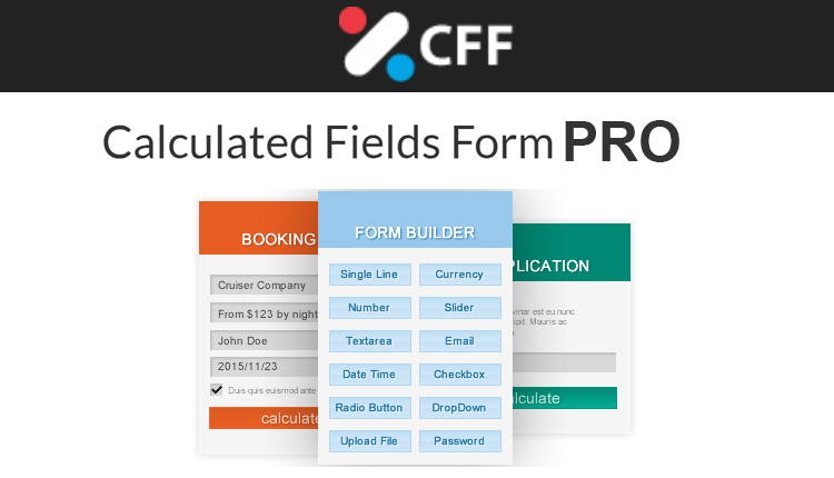 Calculated Fields Form PRO WordPress Plugin