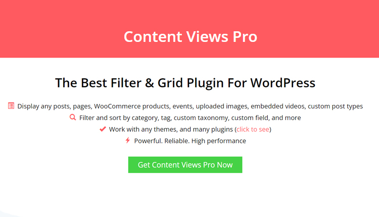 Content Views Pro WordPress Plugin Latest Updates