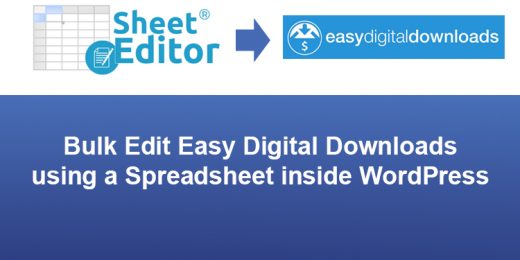 Easy Digital Downloads - WP Sheet Editor Pro WordPress Plugin