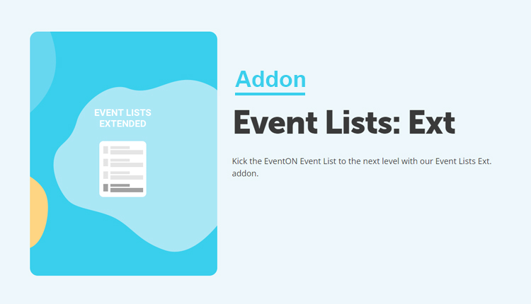 EventON Event Lists Ext Addon WordPress Plugin