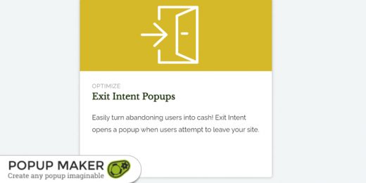 Popup Maker Exit Intent Popups Extension WordPress Plugin