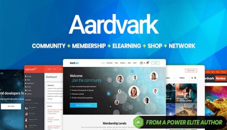 Aardvark Community, Membership, BuddyPress Theme