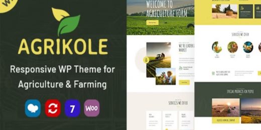Agrikole Responsive WordPress Theme for Agriculture
