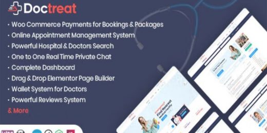 Doctreat Hospitals and Doctors Directory WordPress Theme