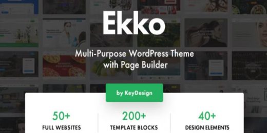 Ekko Multi-Purpose WordPress Theme with Page Builder
