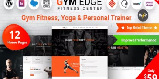 Gym Edge Fitness WordPress Theme by RadiusTheme