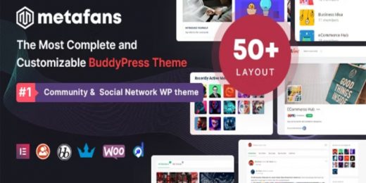 MetaFans Community & Social BuddyPress Theme