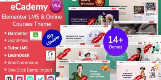 eCademy Online Courses & Education LMS Theme