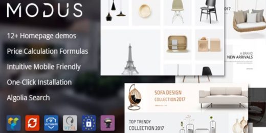 Modus Modern Furniture WooCommerce Theme