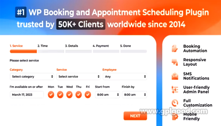Bookly PRO Appointment Booking & Scheduling System
