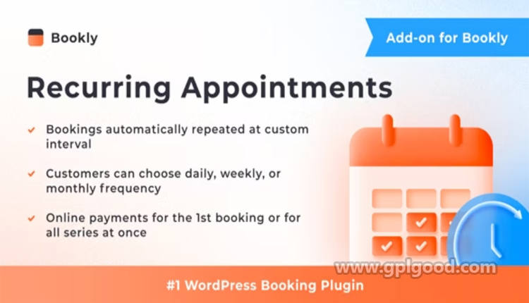 Bookly Recurring Appointments Add-on WordPress Plugin