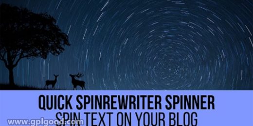 Quick SpinRewriter Spinner WordPress Plugin