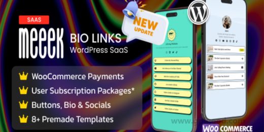 Meeek Link in Bio SaaS WordPress Plugin