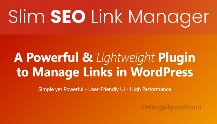 Slim SEO Link Manager WordPress Plugin