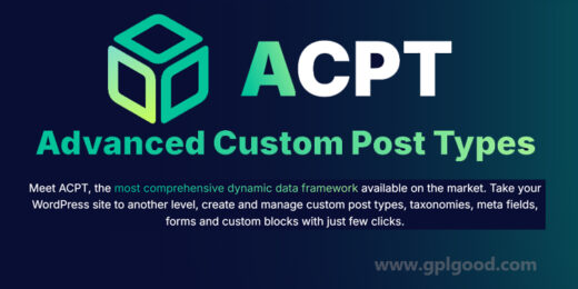 Advanced Custom Post Types (ACPT) WordPress Plugin