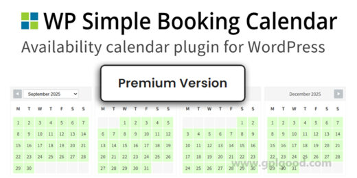 WP Simple Booking Calendar Premium WordPress Plugin
