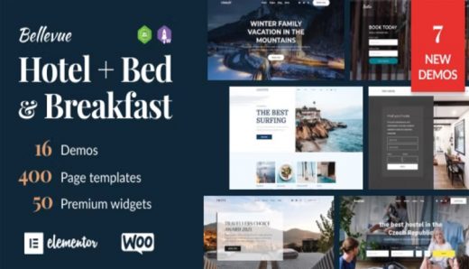 Bellevue Hotel + Bed and Breakfast Booking Calendar Theme