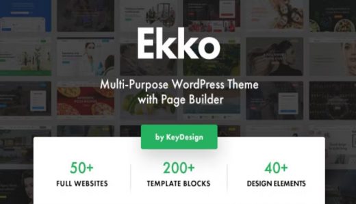 Ekko Multi-Purpose WordPress Theme with Page Builder