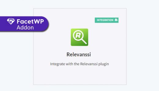 FacetWP - FacetWP Relevanssi integration WordPress Plugin