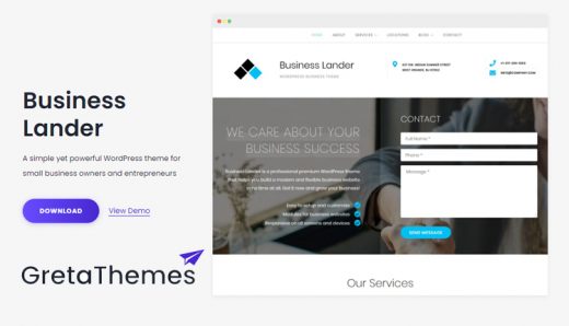 GretaThemes Business Lander WordPress Theme