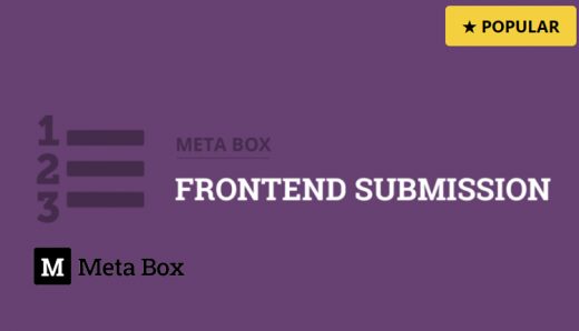 Meta Box MB Frontend Submission Addon WordPress Plugin