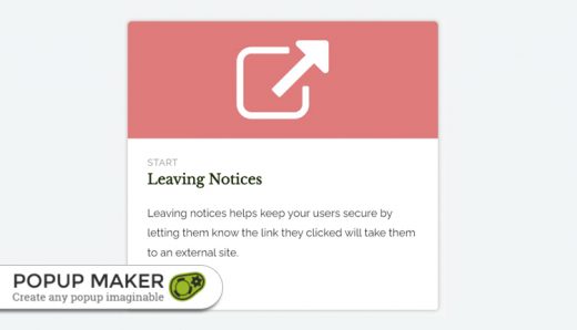 Popup Maker Leaving Notices Extension WordPress Plugin