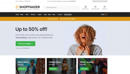 Shoptimizer WordPress WooCommerce Store Theme