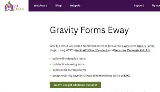 WebAware - Gravity Forms Eway WordPress Plugin